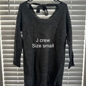 J. Crew Women's Charcoal V-Neck Sweater